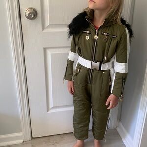 New Toddler boys girls‎ unisex ❤️ Army Green onesies Snowsuit winter size 4/5